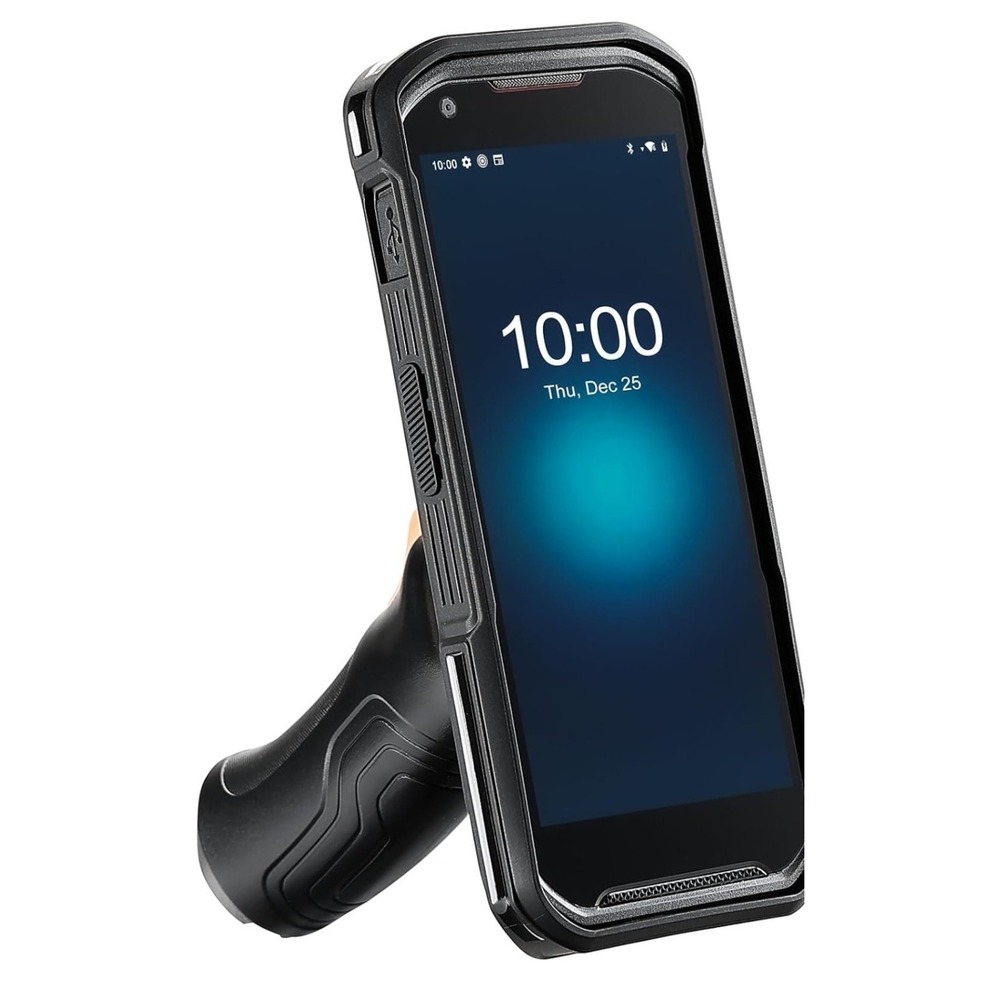 Android 13 Barcode Scanner with Pistol Grip, 1D/2D/QR Bar Code Scan AS04